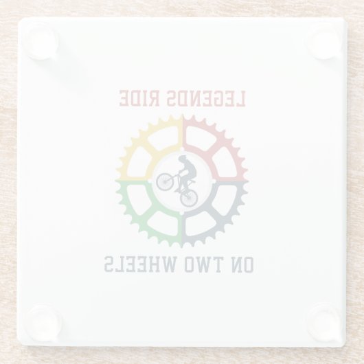 Rustikale Vintage Fahrradspirale Glasuntersetzer (Rückseite)