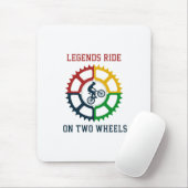 Rustikale Vintage Fahrradspirale Mousepad (Mit Mouse)