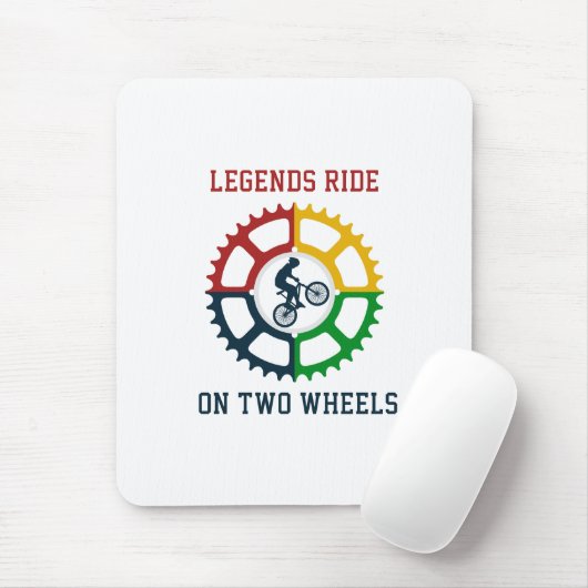 Rustikale Vintage Fahrradspirale Mousepad (Mit Mouse)