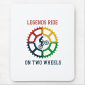 Rustikale Vintage Fahrradspirale Mousepad (Vorne)