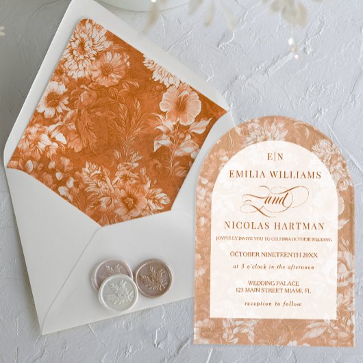 Rustikale Vintage Florenz Acryleinladungen