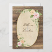 Rustikale Vintage Frühjahrsfeier Blume Einladung (Rückseite)