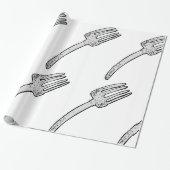 Rustikale Vintage-Gabel Retro-Besteck Geschenkpapier (Ungerollt)