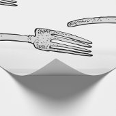 Rustikale Vintage-Gabel Retro-Besteck Geschenkpapier
