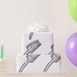 Rustikale Vintage-Gabel Retro-Besteck Geschenkpapier