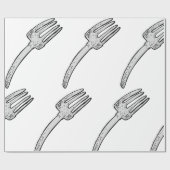 Rustikale Vintage Gabel Retro-Kutsche Geschenkpapier (Flach)