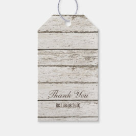 rustikale, Vintage Gastgeschenk Hochzeit aus Weißh Geschenkanhänger