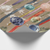 Rustikale Vintage Glasschmuckstücke, die an der Sc Geschenkpapier (Ecke)