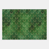 Rustikale Vintage Goldfolienantler Geschenkpapier Set (Vorderseite)