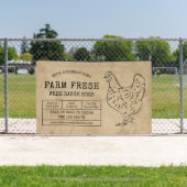 Rustikale Vintage Hennenfarm Marketing "Frische Ei Banner (InSitu)
