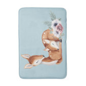 Rustikale Vintage Hirschblüte Badematte (Vorderseite Vertikal)