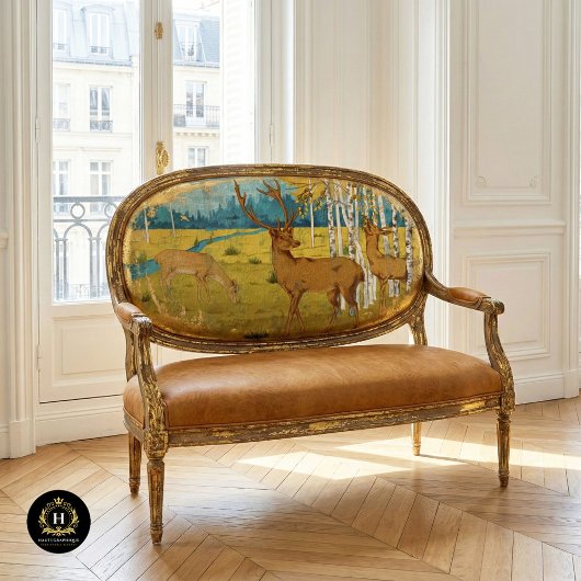 Rustikale Vintage Hirschgewebe Seidenpapier