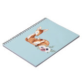 Rustikale Vintage Hirschwaldblütendusche Notizblock (Linke Seite)