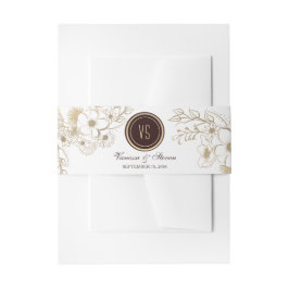 Rustikale Vintage Hochzeit Einladungsbanderole