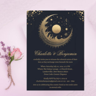 Rustikale Vintage-Hochzeit im Zeichen des Himmels Einladung
