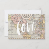 Rustikale Vintage Hochzeit RSVP Card (Rückseite)