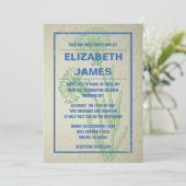 Rustikale Vintage Hochzeitseinladungen Einladung (Stehend Vorderseite)