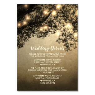 Rustikale Vintage-Hochzeitseinlagekarten mit Ast Tischnummer