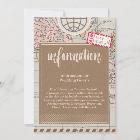 Rustikale Vintage-Hochzeitskarte Einladung (Vorderseite)