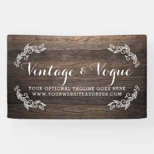 Rustikale Vintage Holz Elegante Landhaus Boutique Banner