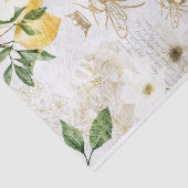 Rustikale Vintage Honigbienen und Zitrusfrüchte Seidenpapier (Ausschnitt)