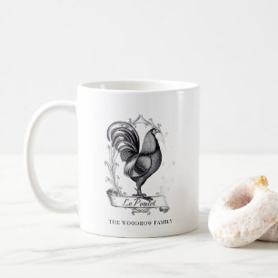Rustikale Vintage-Hühnchen-Familienname-Farm  Kaffeetasse