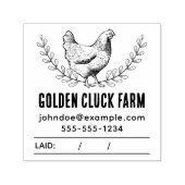Rustikale Vintage Hühnereier Briefmarke Permastempel (Design)