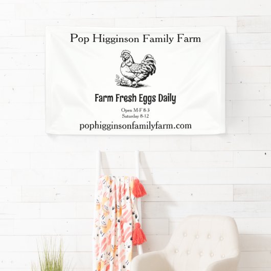 Rustikale Vintage Hühnerfarm Banner (Insitu)