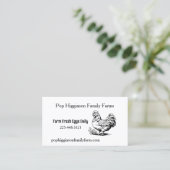 Rustikale Vintage Hühnerfarm Visitenkarte (Stehend Vorderseite)