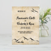 Rustikale Vintage Kalligrafie - Einladung (Stehend Vorderseite)