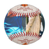 Rustikale Vintage Krawatte Foto Collage Vatertag Baseball (Vorderseite)