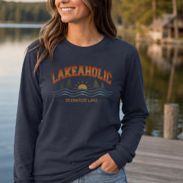 Rustikale Vintage-Lackaholiker Deerwood Lake T-Shirt
