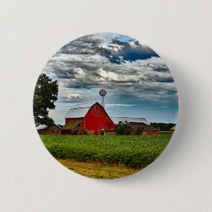 Rustikale, Vintage Landwirtschaft, die Sojabohnen  Button