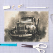 Rustikale Vintage Lkw-Dekoupage Seidenpapier (Handwerk)