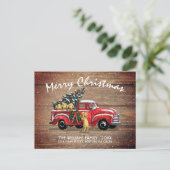 Rustikale Vintage Lkw-Hunde Ankündigungspostkarte (Stehend Vorderseite)