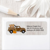 Rustikale Vintage LKW Pumpkin Farm Rücksendeadress (Insitu)