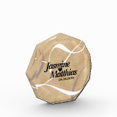 Rustikale, Vintage Mongram Burlap Wedding Fotoblock (Links)