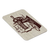 Rustikale Vintage Nähmaschine Magnet (Rechte Seite)