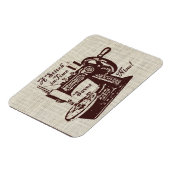Rustikale Vintage Nähmaschine Magnet (Linke Seite)