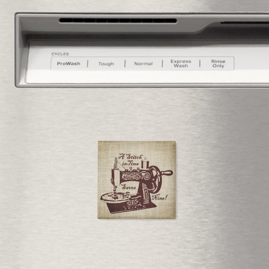 Rustikale Vintage Nähmaschine Magnet (In Situ (Geschirrspüler))