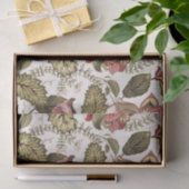 Rustikale Vintage Paisley-Blume auf sahnigem Seidenpapier (Geschenk)