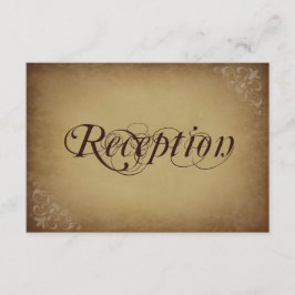 Rustikale Vintage Papier-Hochzeitskarten Begleitkarte