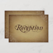 Rustikale Vintage Papier-Hochzeitskarten Begleitkarte (Vorne/Hinten)