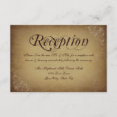 Rustikale Vintage Papier-Hochzeitskarten Begleitkarte (Rückseite)