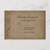 Rustikale Vintage Papier-Hochzeitskarten