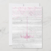 Rustikale Vintage Pfingstblütenhochzeit Einladung (Rückseite)