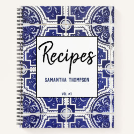 rustikale, Vintage portugiesische Fliesenmuster-Re Notizblock