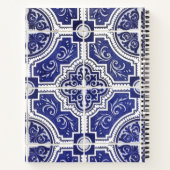 rustikale, Vintage portugiesische Fliesenmuster-Re Notizblock (Rückseite)