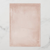 Rustikale Vintage Rahmen Hochzeitsfeier Folieneinladung (Rückseite)