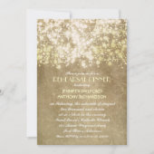 rustikale Vintage Saitenlichter Probe Dinner Einladung (Vorderseite)